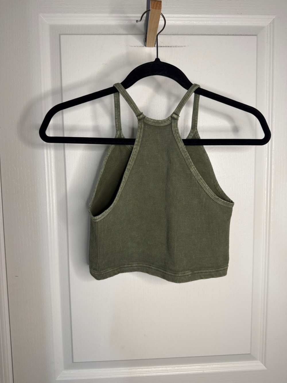 FP Movement by Free People Olive Ribbed Racerback Crop Tank - Picture 4 of 4